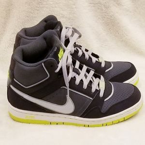 Nike Air Prestige 3 high tops gray neon yellow 8.5
